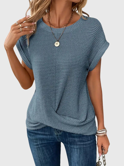 Isa™ | Elegant Blouse with Crew Neck