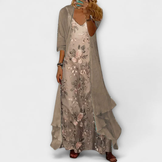 Bryleigh | Elegant Maxi Dress Two-Piece Set