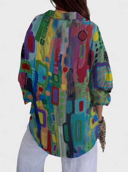 Rose™ | Elegant Geometric Pattern Blouse