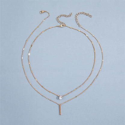 Vintage Necklace Set with Gold Pendant