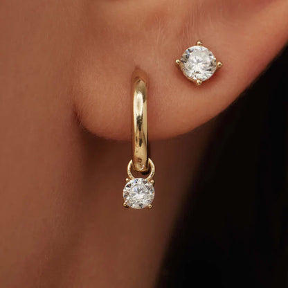 Krizalyssa | Diamond Pendant Earrings 18k Gold